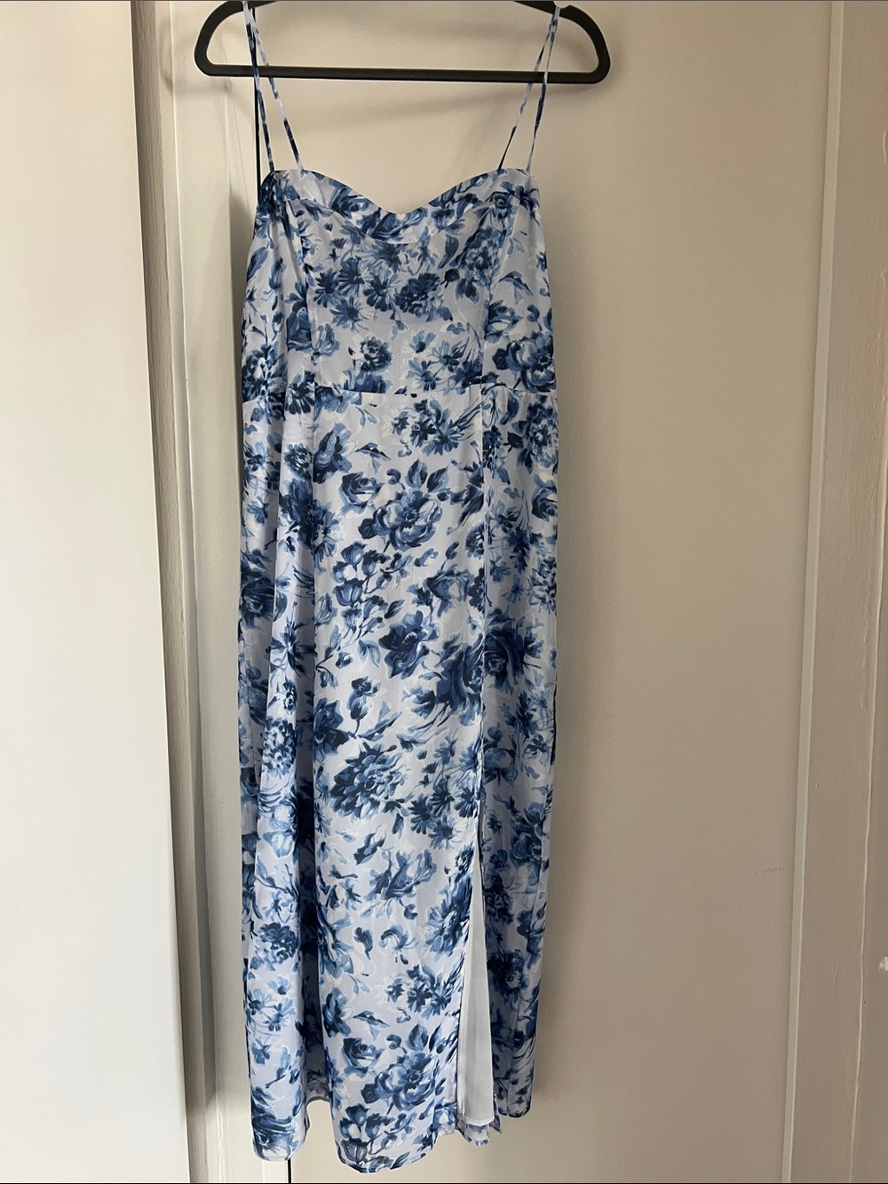 Blue Floral Slip Dress